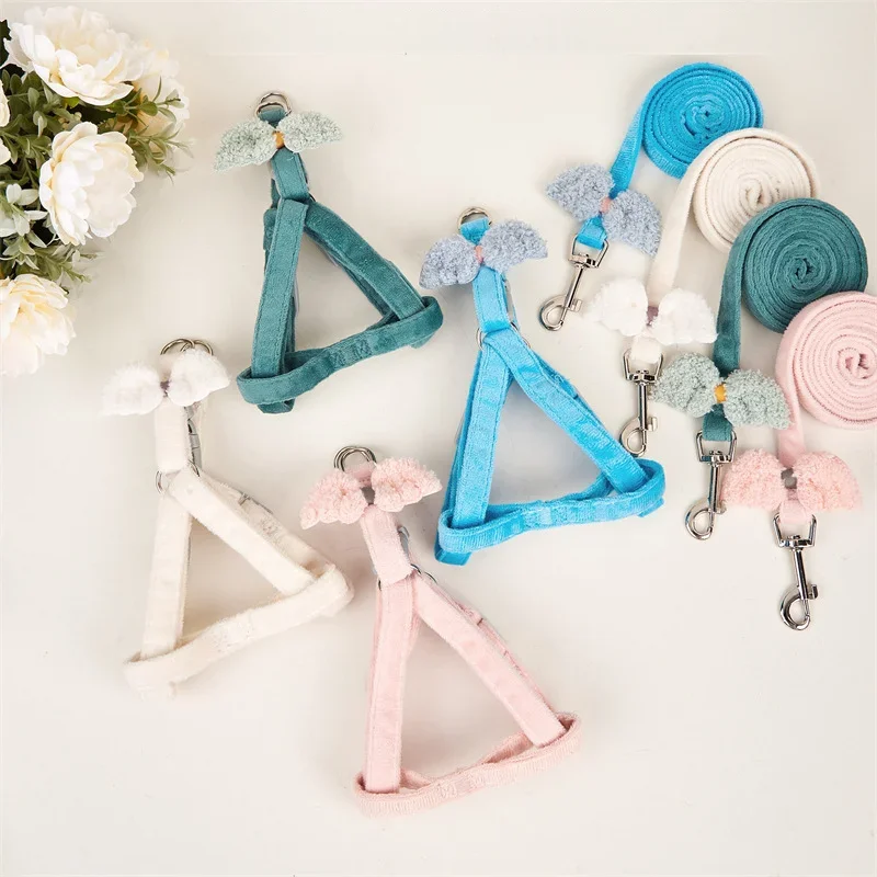 

Dog Cute Towing Rope Angel Winged Vest Style Chest Strap Teddy Anti Bite Dog Towing Rope Pet Supplies