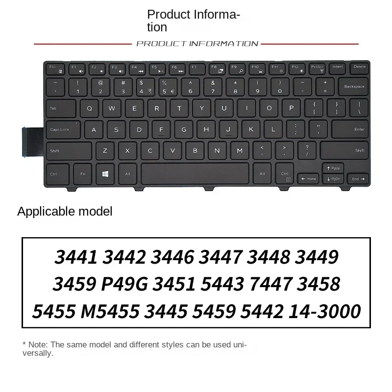 Replace Suit For DELL 14-3000 3441 3442 3446 3458 3459 5447 5443 Laptop Keyboard