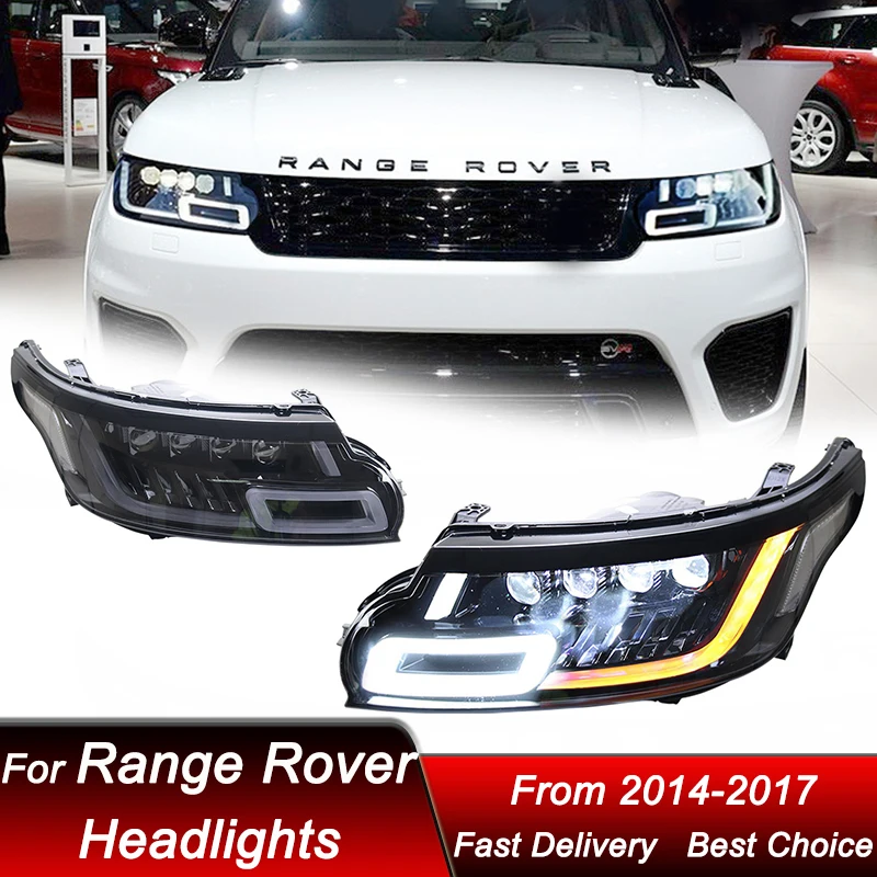 Car styling Headlights For Land Rover Range Rover Sport 2014-2017 LED Headlamp Assembly Upgrade Projector Lens Accessories Kit