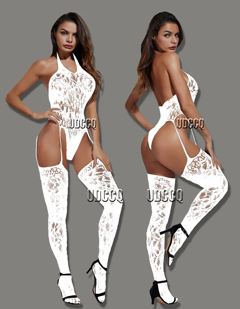 ホットセクシーなランジェリーベビードール下着シュミズボディストッキングキャットスーツボディスーツパジャマガーター lenceria mujer sexi Q228