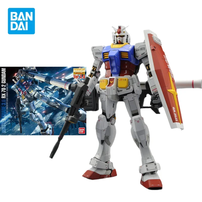 

Bandai оригинальный набор моделей Gundam аниме фигурки MG 1/100 MASTER класс RX-78-2 фигурки коллекционные игрушки подарки для детей