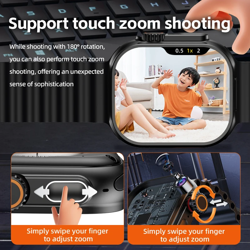 CD12 Ultra 2000mAh Standby King Smart watch 4G Android 10.0 Wifi GPS Camera Google Play App da 2,26 pollici Scarica SmartWatch