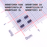 100Pcs/Lot MMBT3904 MMBT3906 MMBT2907A MMBT2222A MMBT5401 MMBT5551 NPN PNP SOT-23 SMD Transistors