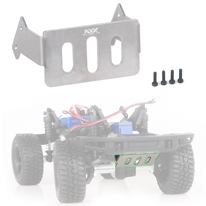 1 pcs Simulation Metall Silber Rahmen Front block Edelstahl Front schutz für 1/18 RC Crawler TRX4-M Ford Bronco Upgrade Teile