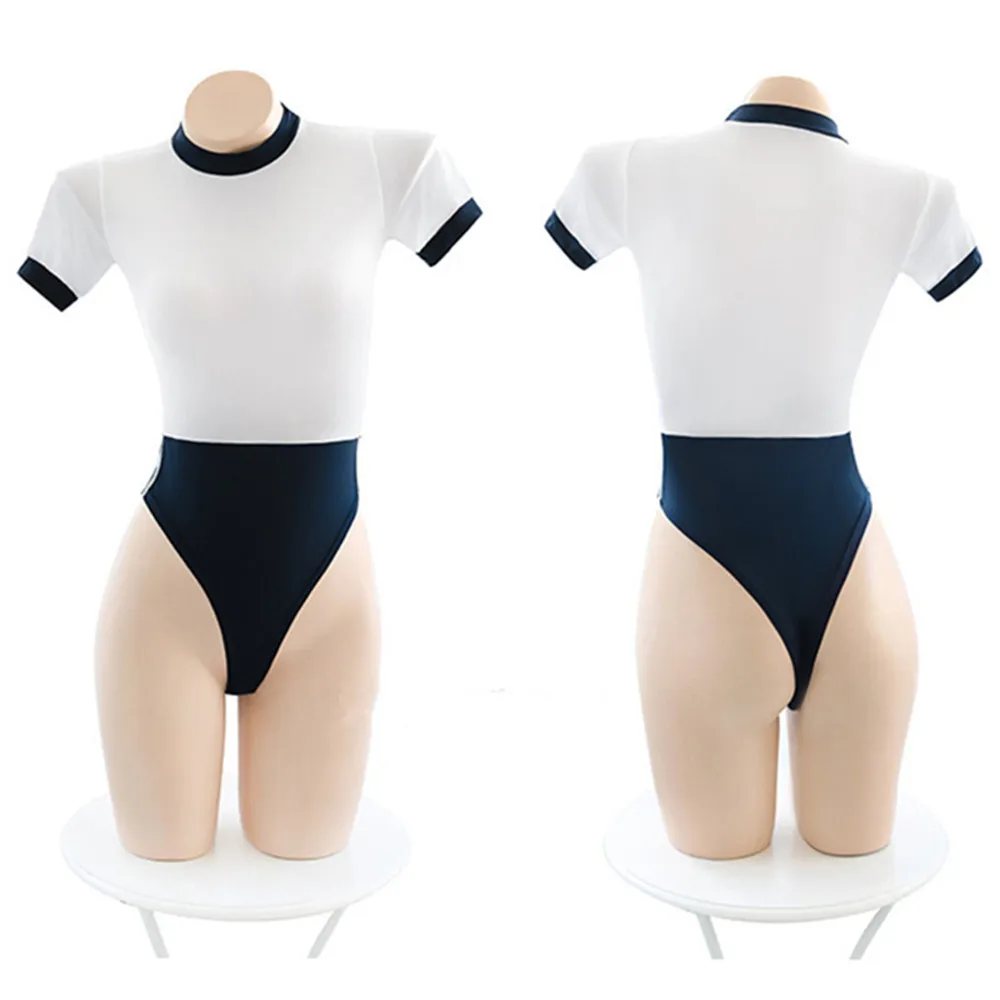 Roupa sexy babydoll role play estudante traje conjunto de roupa interior feminina quente pornô bodysuit escola menina maiô bodycon roupa interior