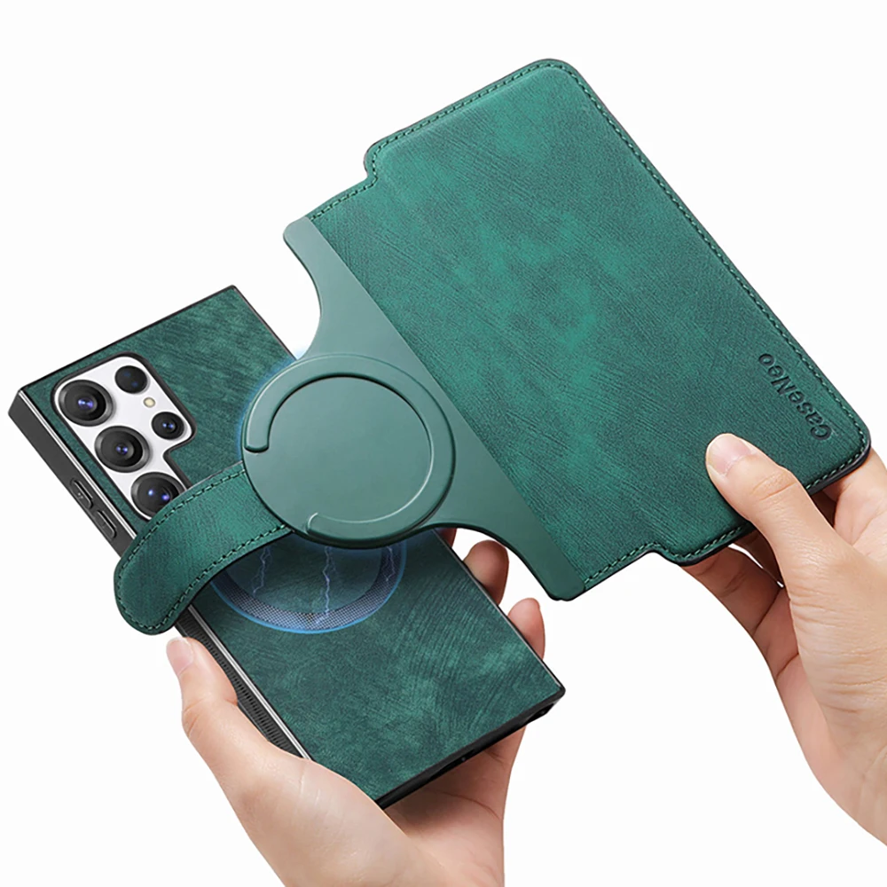 

For Samsung Galaxy S25 Ultra 5G 2In1 Detachable Leather Wallet RFID Case For Galaxy S24 FE Etui Phone S25 S 24 Plus Magnet Cover