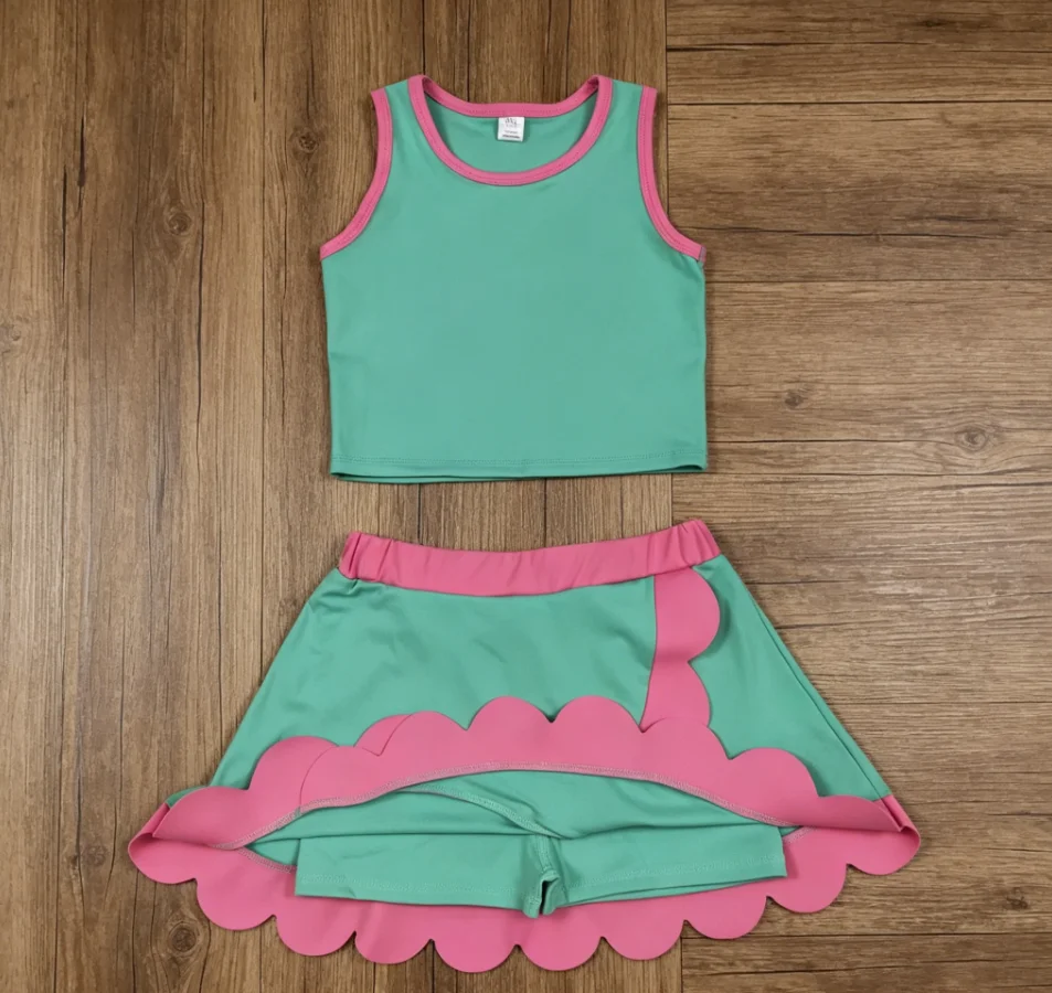 Baby Yoga Clothing - Set Estivo per Bambine: Maglietta Senza