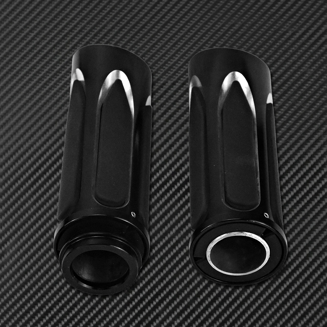 Motorcycle 1\'\' Electronic Hand Grips Soft Touch Comfort Throttle Handle Bar Grip CNC 25mm Handlebar For Harley Touring Softail