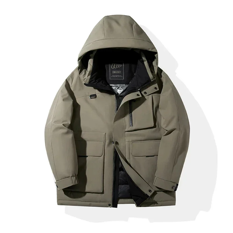 Jaqueta de acolchoamento masculina, roupas de grife de luxo, casaco frio para inverno, saco casual masculino