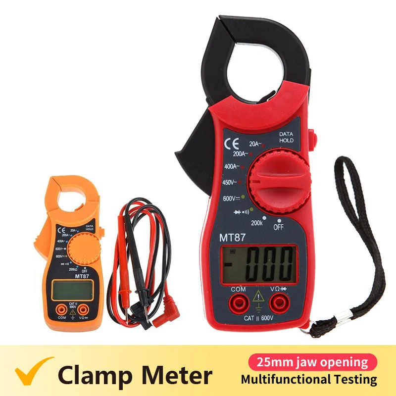 Electrical Measure LCD Digital Clamp Meter AC/DC Multimeter Current Amper Capacitance Pliers Ammeter Resistance Tester