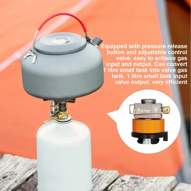 Camping Stove Adapter Picnic Stove Filling Converter Shifter Reusable Isobutane Canister Shifter For Camping Hiking Picnic