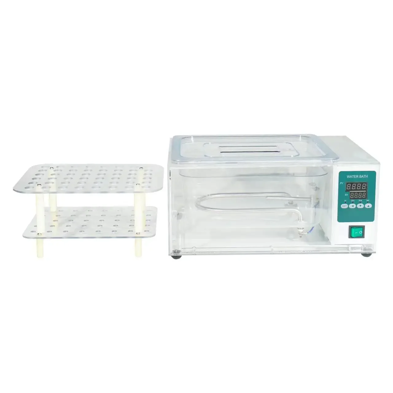 Digital Transparent Acrylic Water Bath, Visual Electric Constant‑Temperature Lab Heating Bath for Test Tubes