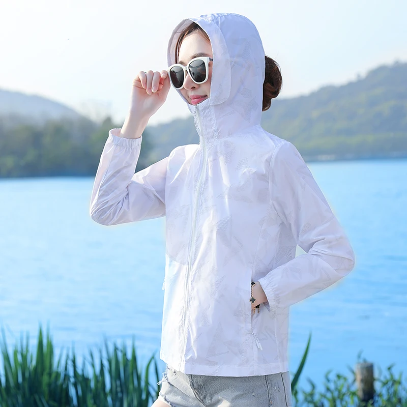 

Casual Loose And Lightweight Ice Silk Sun Protection Clothing For Women'S Summer New Outdoor Sports Cycling Uv Resistant Jacket
