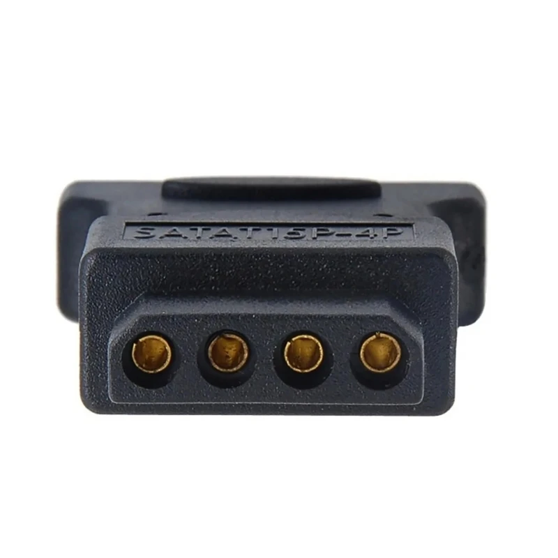 15 Pin Male to 4 Pin Molex PC IDE Female Power Adapter Hard Power Adapter