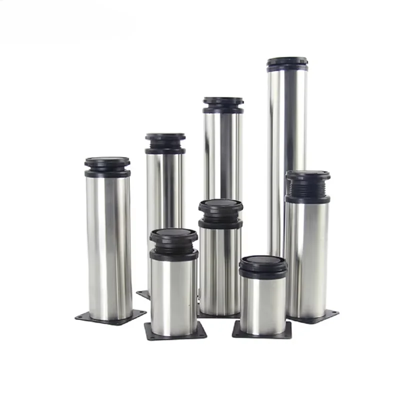 5CM-30CM Furniture Adjustable Cabinet Legs Stainless Steel Table Sofa Metal Foot With Screws Home Improvement Hardware