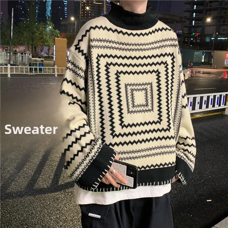 

Loose Fit Large Size 300 Pou Men's Sweater round Ne Knitted irt Couple's Sle Winter Season Faionable Lazy Sle