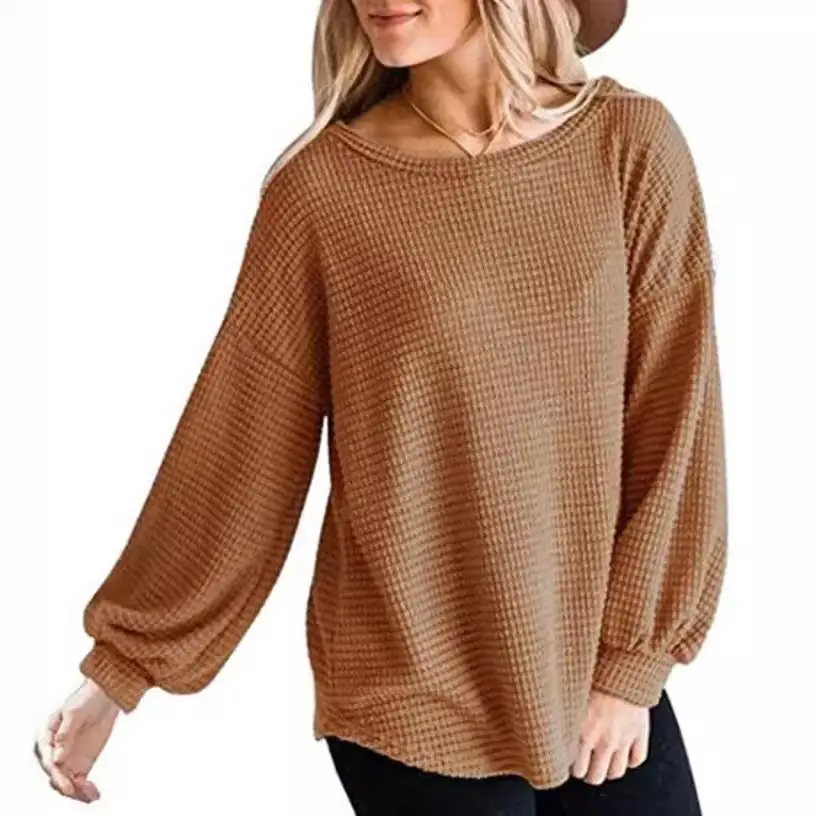 

Women's Plus Size Lantern Street Knitted Sweater Spring 2025 Detail Overhead Wear