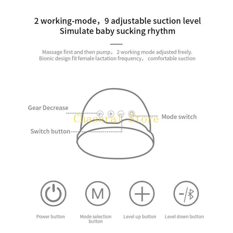 E7CE مضخة الثدي الكهربائية بدون استخدام اليد يمكن ارتداؤها التلقائي كوب الثدي حليب الأطفال جامع USB قابلة للشحن