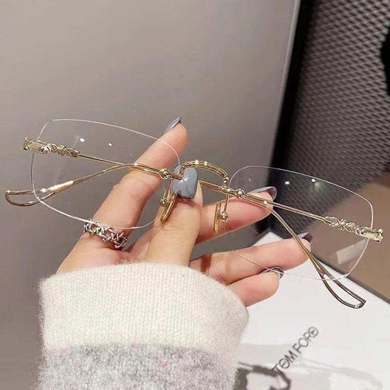 Photochrome Anti-Strahlungs-Rahmenlose Brille für Damen und Herren, randlose Farbtöne, randlose Brille, Computer, Anti-Blaulicht, 2-in-1 – Detail 13