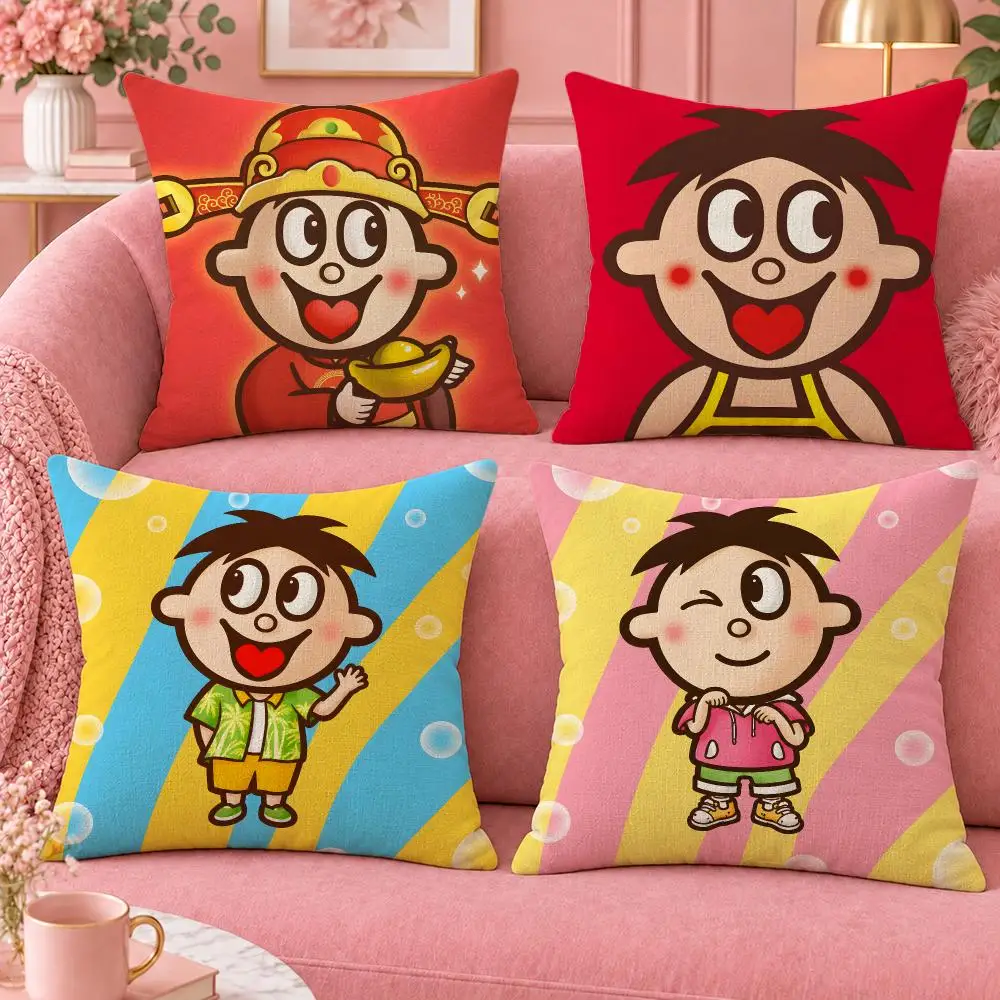 Food Crunchy Snacks Hot-Kid Cushion Cover Cute Cartoon Throw Pillow Cover Soft Plush Cushion Cover Sofa Bedroom Home Decor