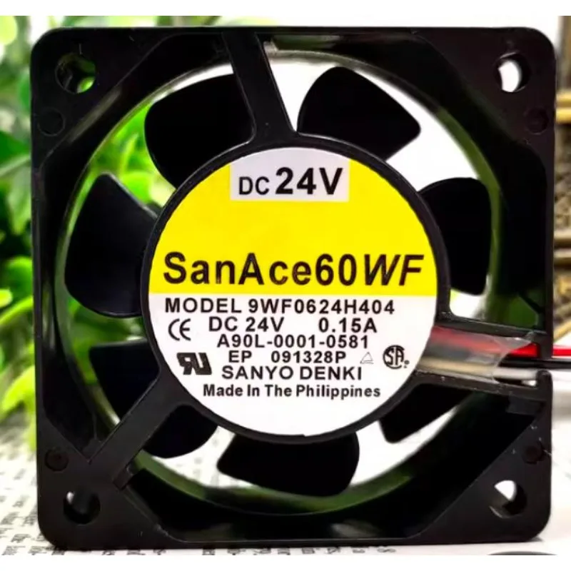 Original Cooler Fan for Sanyo A90L-0001-0581 9WF0624H404 24V 0.15A FANUC Cooling Fan 6025 60*60*25MM