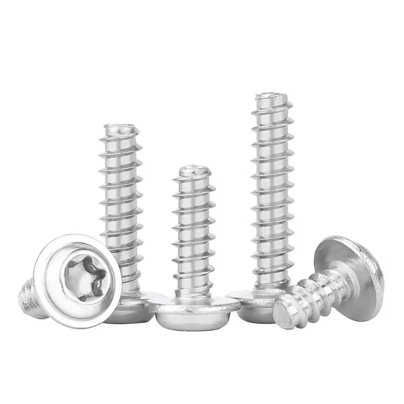 Pwb 304 Stainless Steel Pan Plus-blossom Torx With Cushion Self-tapping Screw Anti-theft Phone Computer M2-m5