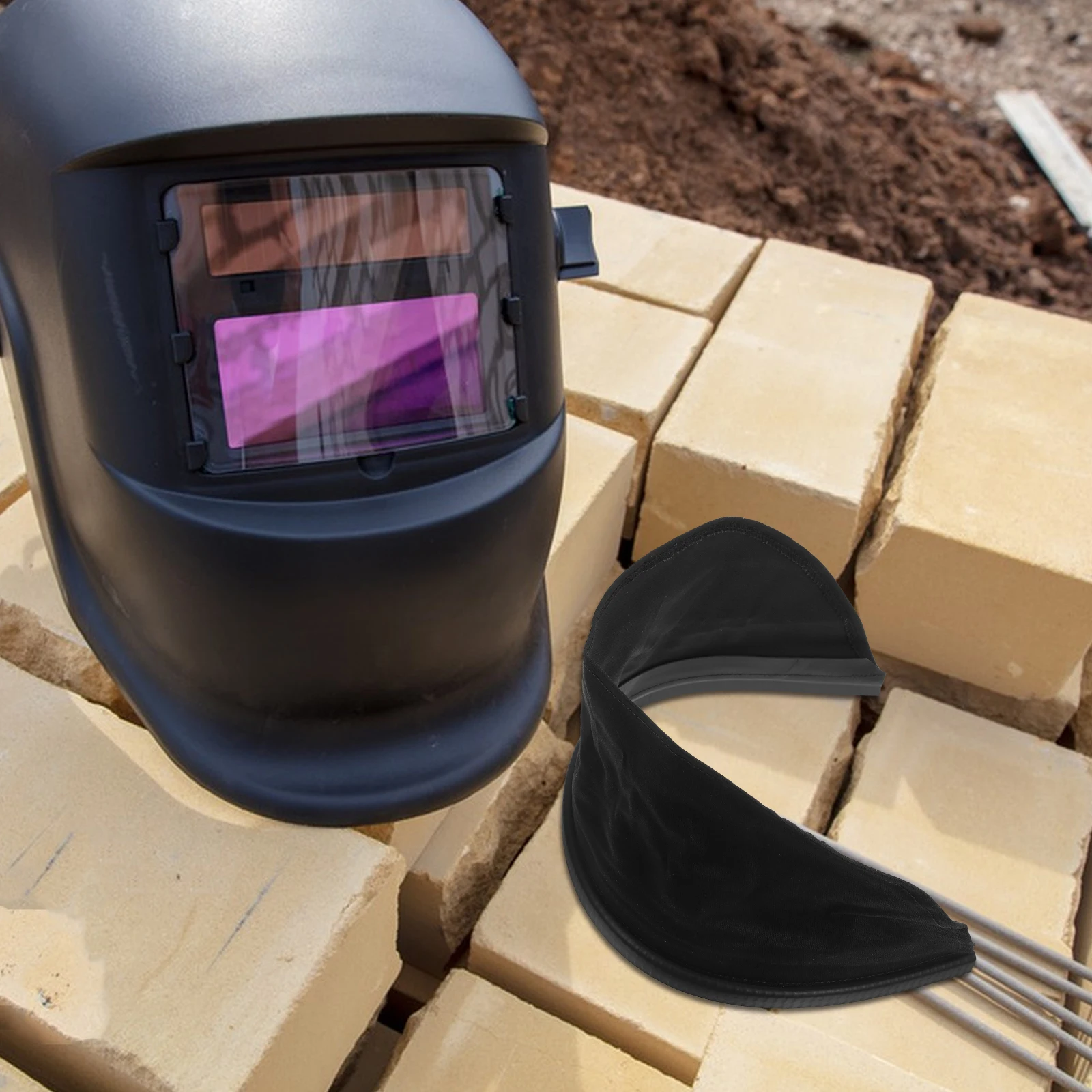 

Welding Neck Protector Heat Resistant Wrap Around Detachable Cover with Silicone Seal for Sparks Flame Safety Gear