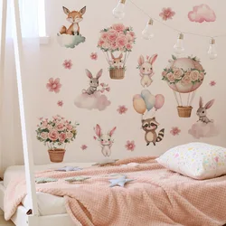 Animal Balloons Vinyl Tile Child Wall Stickers For Baby Room Decor Wall Decor Adhesive Wallpaper Furniture Sticker Room Decor