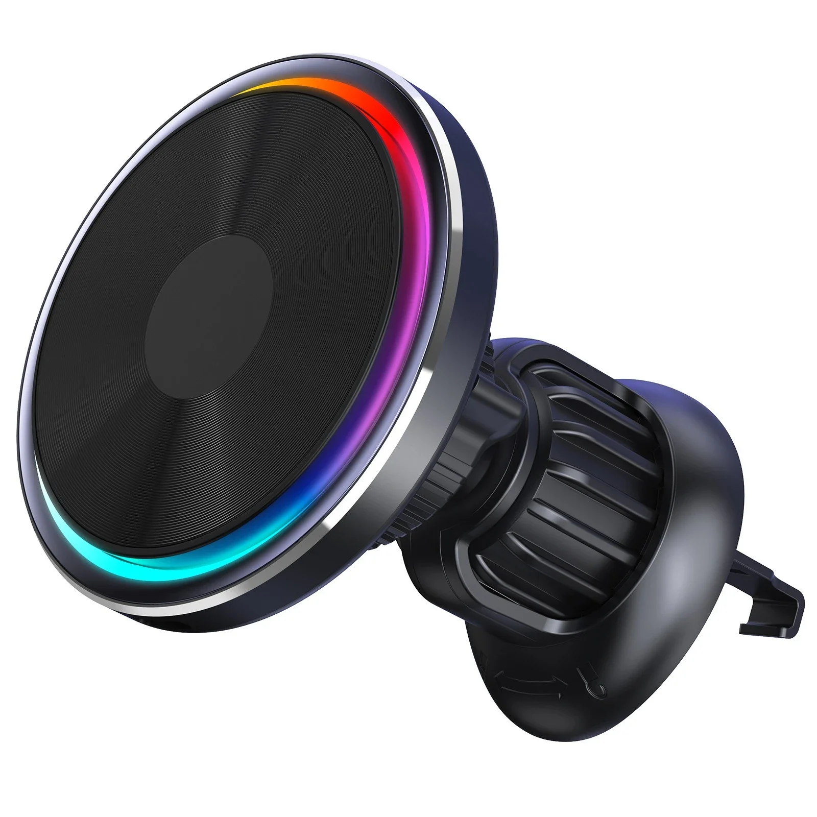 Semiconductor refrigeration 15W magnetic car wireless charger, suitable for Apple mobile phone LED dazzling light bracket