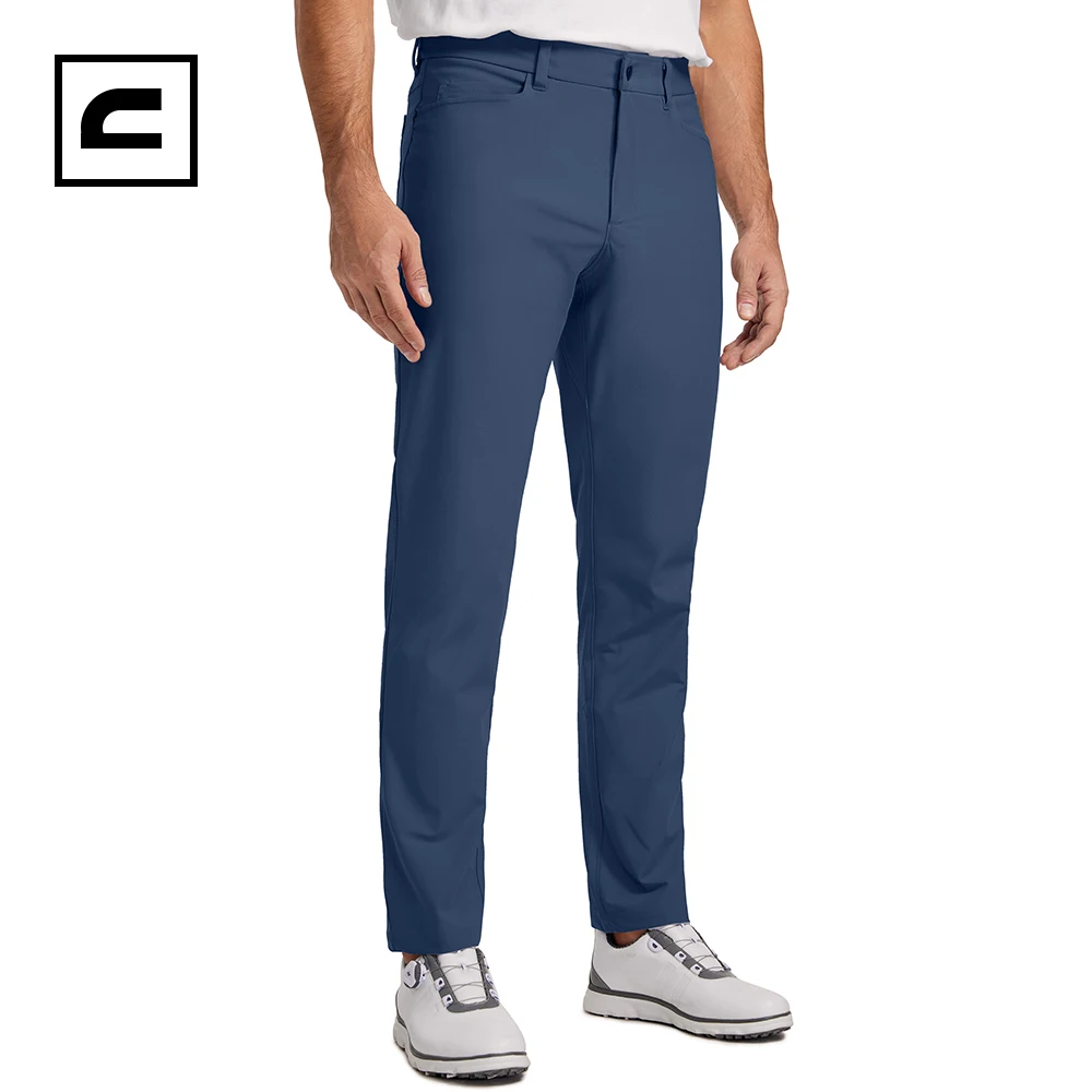 

CRZ YOGA Men's All Day Comfy Golf Pants with 5-pocket - 34'' Quick Dry Lightweight Casual Work Stretch Pants