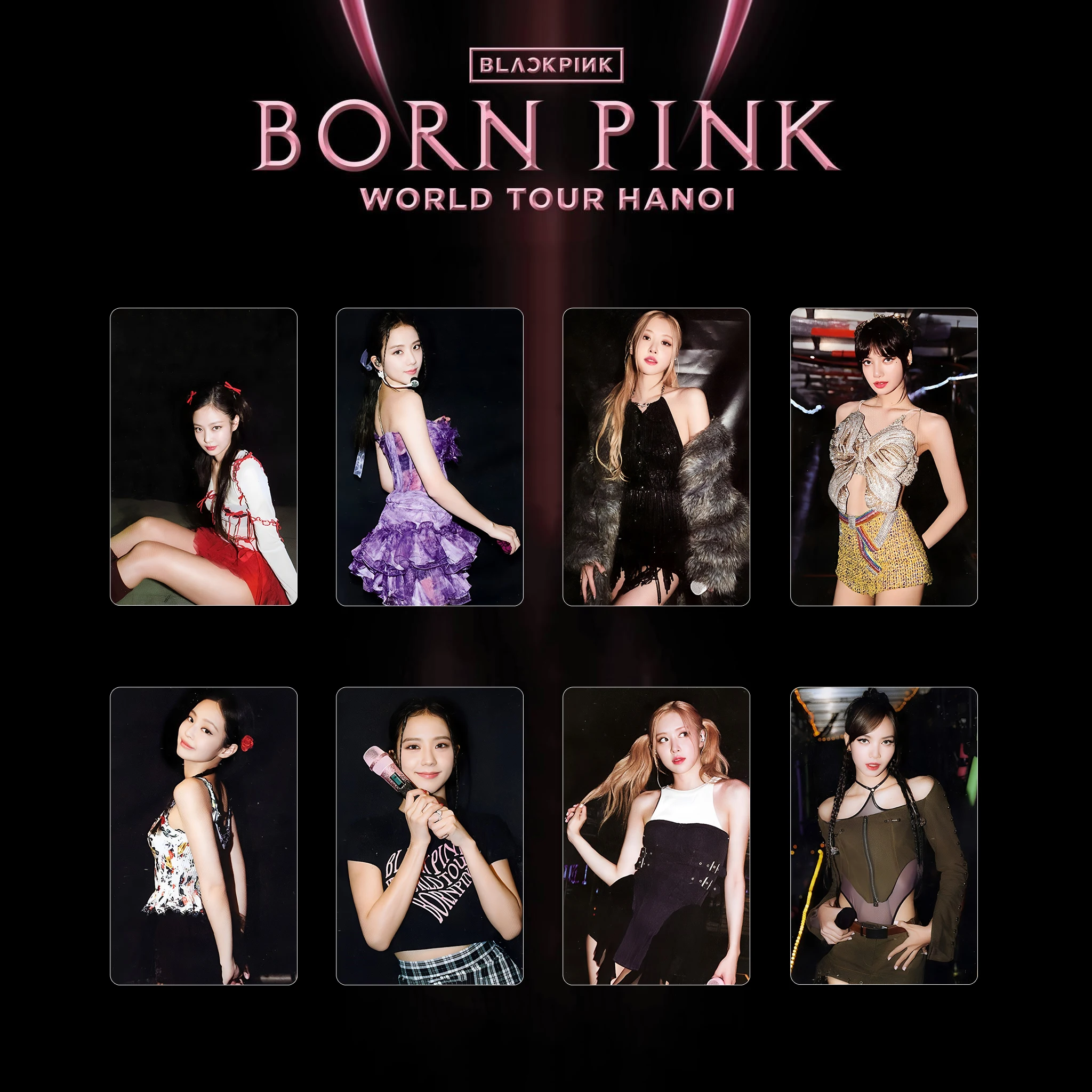 BP Pink BORN PINK Vietnam Concert VIP Card Lisa Jennie Kim JISOO ROSE LISA Small Card