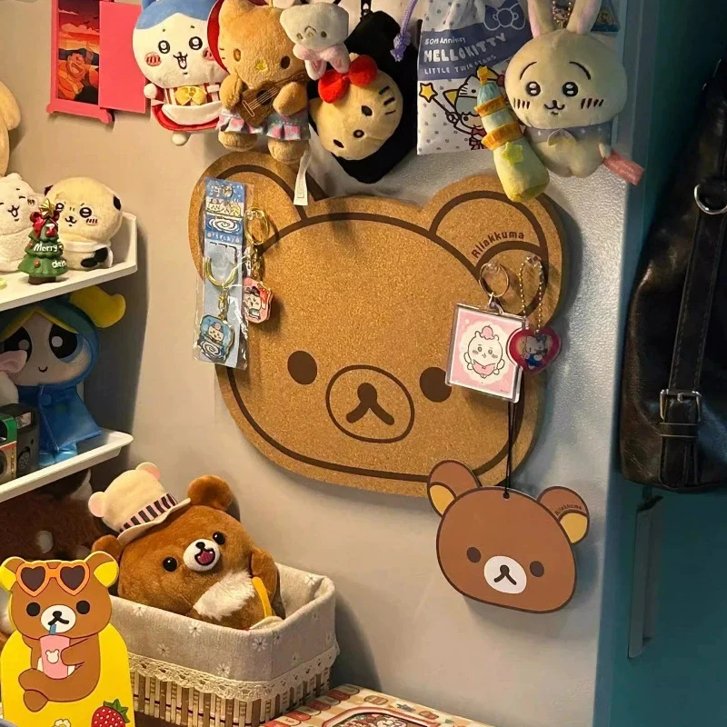 Rilakkuma Felt Board Cartoon Non-slip Bedroom Thickened Bear Wall Sticker Message Board Commemorative Photo Wall birthday Gifts