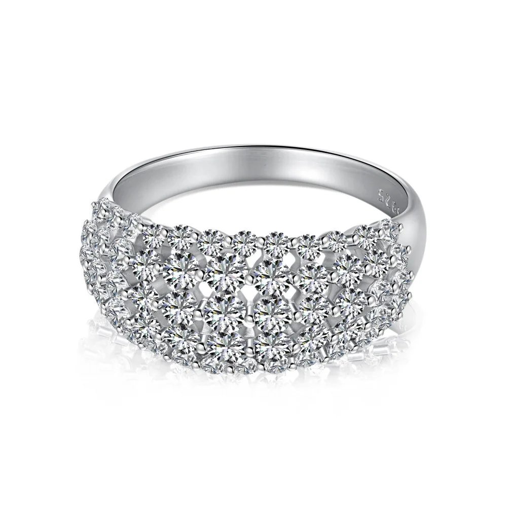 Bague en argent regardé S925 pour femme, Full Zfolds, mode incrustée, polyvalente et personnalisée, design pour femme, nouveau