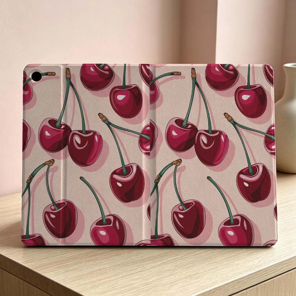 

Fresh Cherry Pink Pattern For Samsung Galaxy Tab S11 S10 S9 S8 S7 S6 A11 A9 A8 A7 Ultra Lite FE Plus Inch Tablet Case Soft