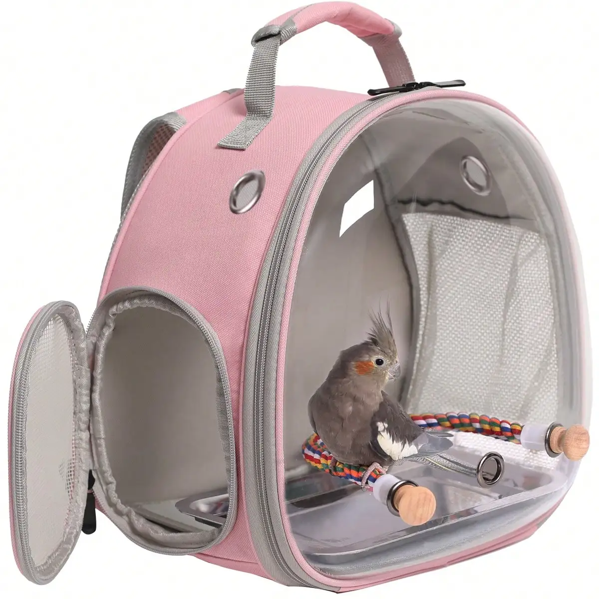 

Bird Backpack Carrier Cage, Space Capsule Transparent Clear Bubble Window Small Bird Travel Carrier Backpack For Parakeet