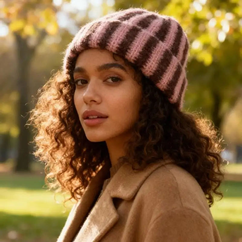 652F Acrylic Blend Stretchy Ski Cap Thermal Cold Weather Headwear