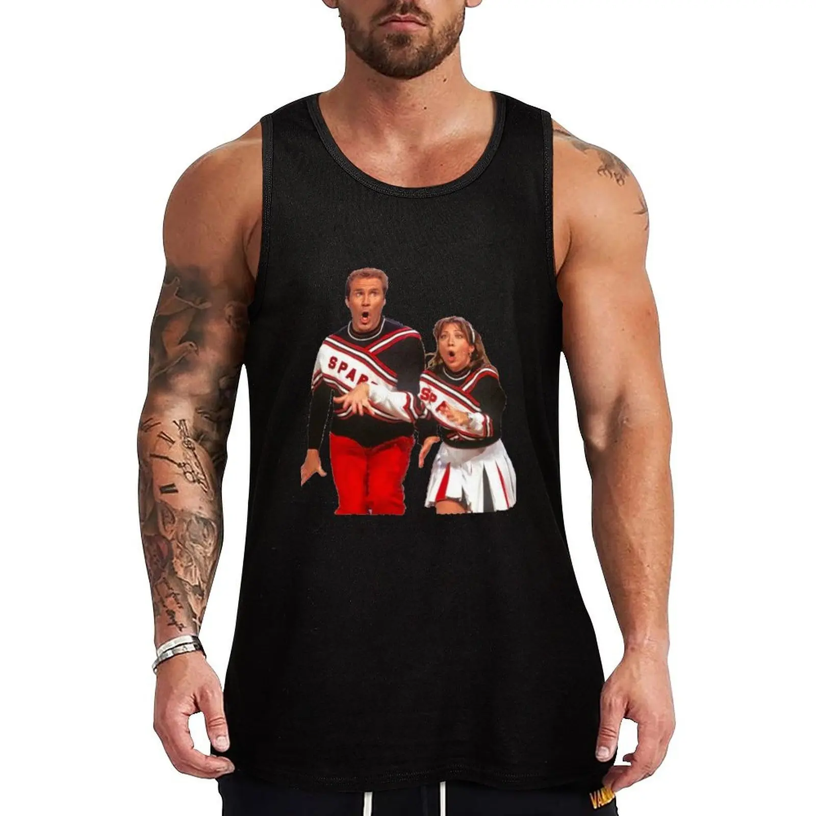 

SNL Cheerleaders - Will Ferrell & Cheri Oteri Tank Top Working vest Man gym clothes t-shirt for man