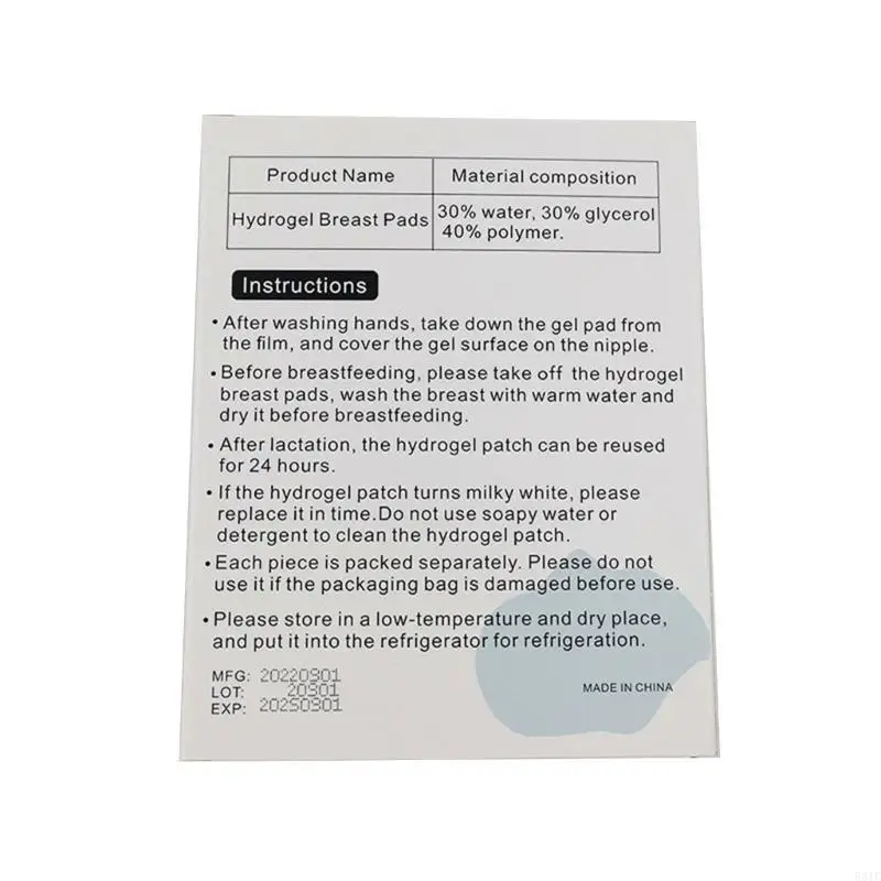 581F وسادات جل مهدئة للرضاعة الطبيعية 10 قطعة/صندوق لوازم تخفيف آلام الحلمة للأم حديثي الولادة وسادة الرضاعة الطبيعية