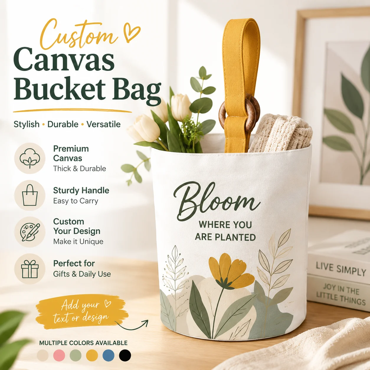 Custom 4.5L Mini Bucket Bag Tiny Pellet Velvet Wooden Ring Handle Ladies Solid Casual Crossbody Shoulder Storage Purse