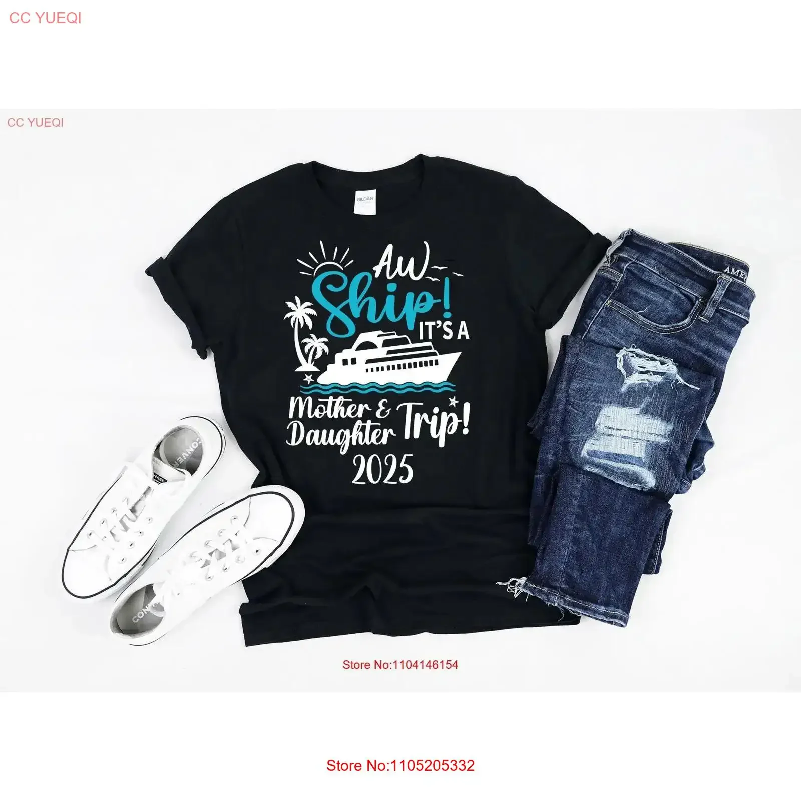 Mother Daughter Cruise 2025 T Shirt Matching Family Group Ship Vacation vintage Washed Unisex Versatile designer clothes