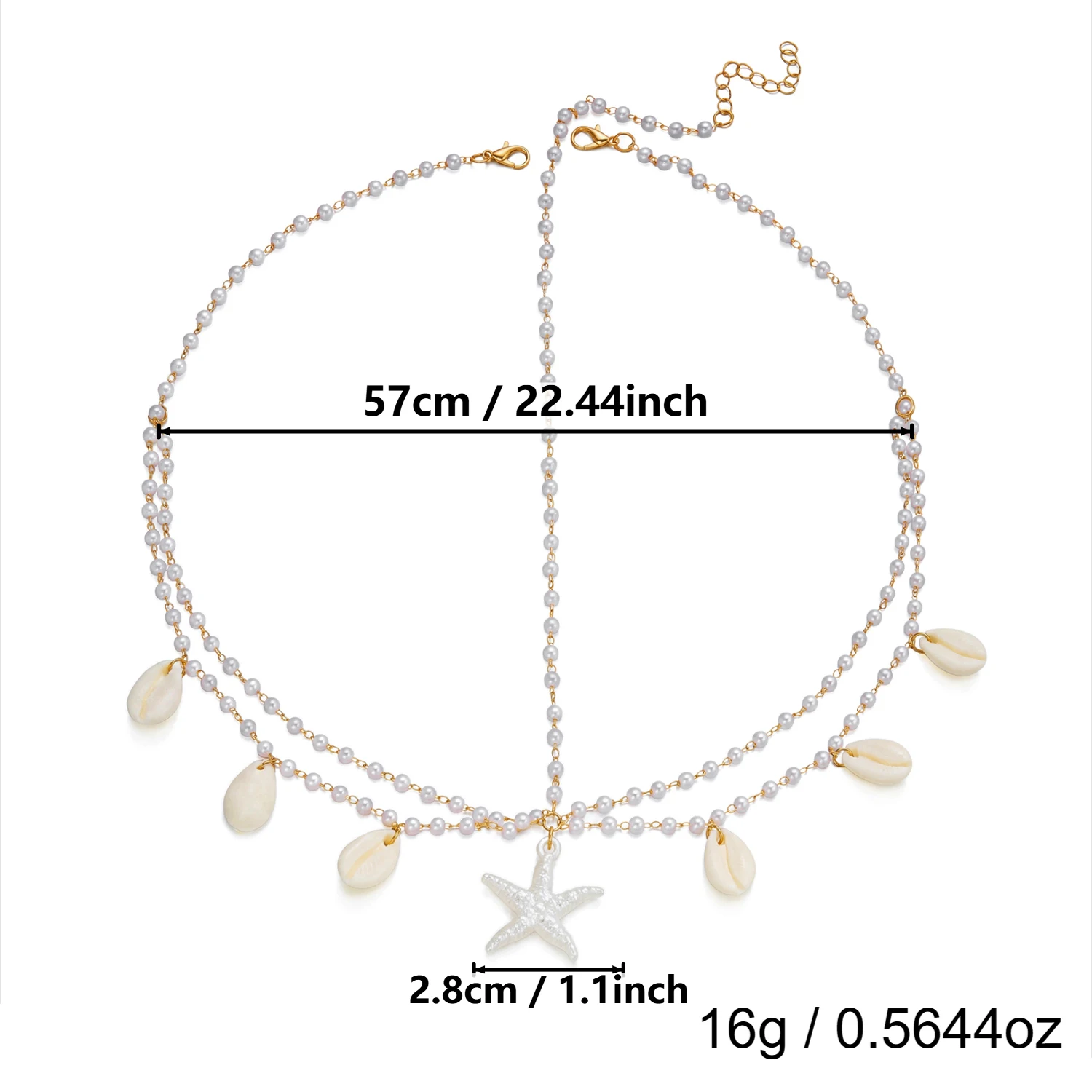 Böhmischer Haarreif mit Muschel-Haarschmuck und Perlenketten-Quasten für Damen – Eleganter Kopfschmuck für Strandurlaub und Geschenke – Detail 7