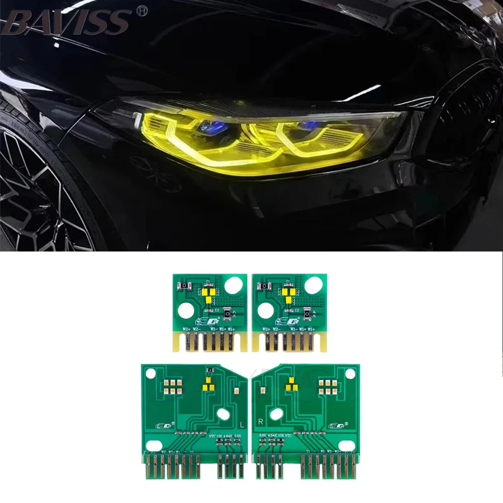 

Для BMW M8 серии 8 G14 G15 G16 CSL Лимонно-желтый DRL Многоцветные светодиодные панели дневных фар желтый Красный Синий Янтарный Фиолетовый DRL