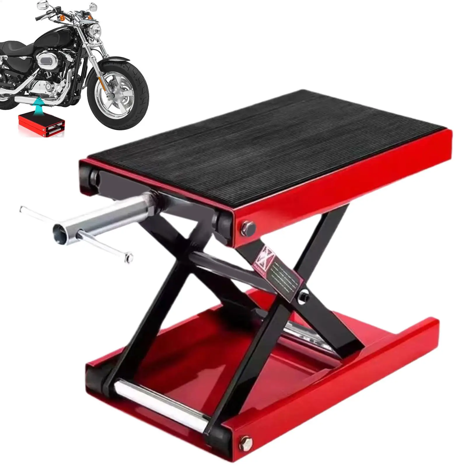

Подъемный стол для мотоцикла, 500 кг, сверхмощный гидравлический подъемник, стальной грязевой велосипед, квадроцикл, широкий палубный ножничный подъемник, стол, подставка для ног, домкрат