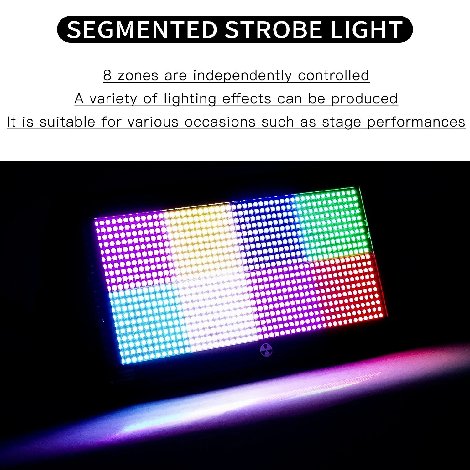 4-10pcs/1000W RGB 3 in 1 LED Strobe Light Segmented Strobe Background Decoration Effect Lighting DMX Control DJ Disco Equipment