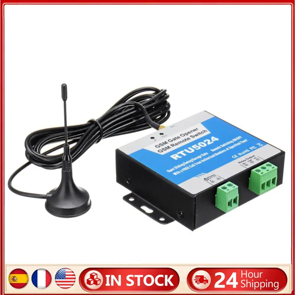

Gate Relay Switches RTU5024 850/900/1800/1900MHz GSM Wireless Doors Access Opener for Household Bedroom Ornaments