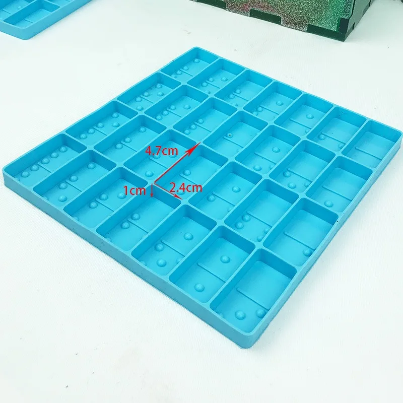 DIY Point Card Game Card Crystal Silicone Mold Domino Mirror Resin Epoxy Mold Home Decoration Storage