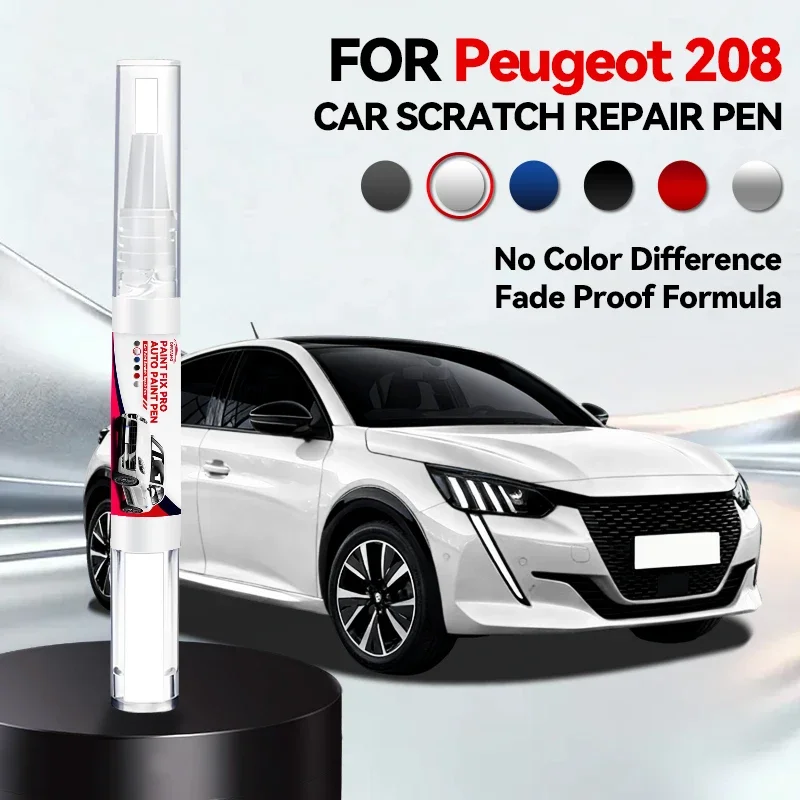Car Dedicated For Peugeot 208 2012-2025 B21 P21 Paint Repair Pen Touch Up Scratch Remover DIY Auto Accessories Black White Blue
