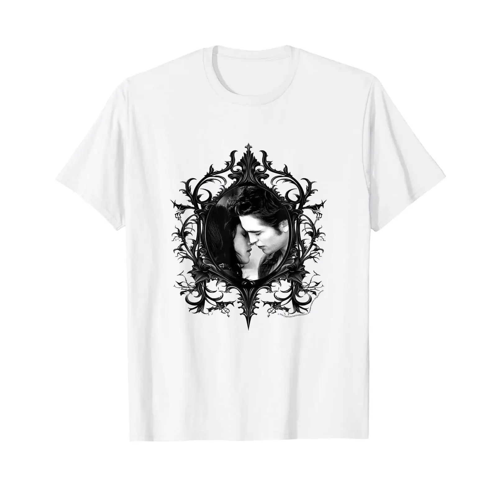 Twilight Bella and Edward Gothic Frame Vampire Romance Movie T Shirt vintage Washed designer clothes Slightly Unisex