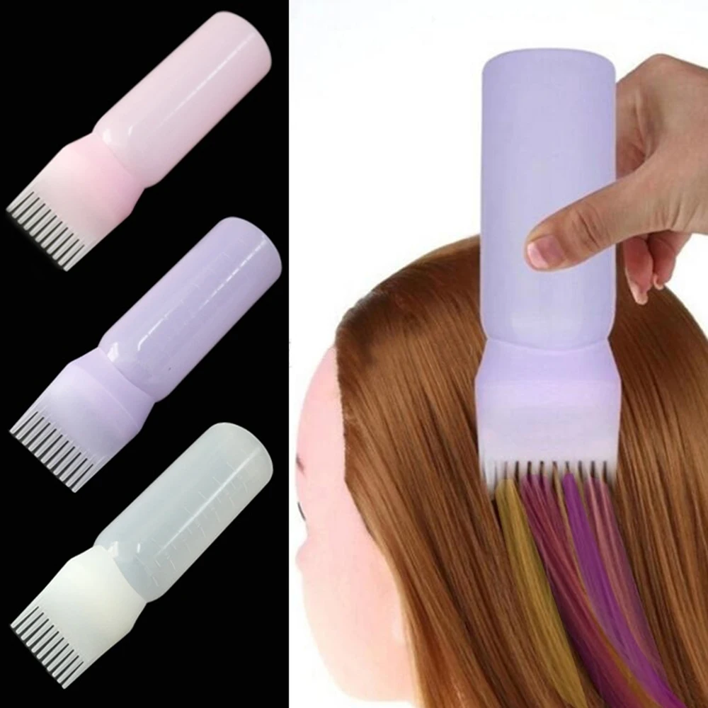 

Plastic Oil Comb Styling Tool Dyeing Shampoo Bottle Hair Dye tool Applicator Bottles Hair Dye Bottle With Graduated Brush