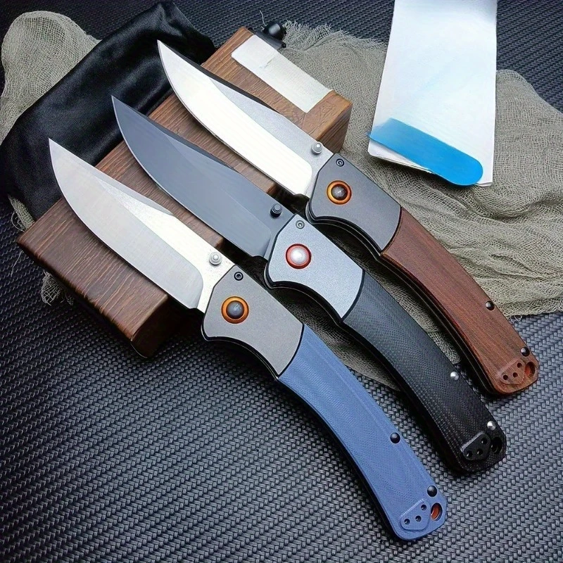 

BM 15080 Portable Folding Knife Outdoor EDC G10/ Wood Handle Survival Camping Hiking Multitool Utility Hand Tool Knives